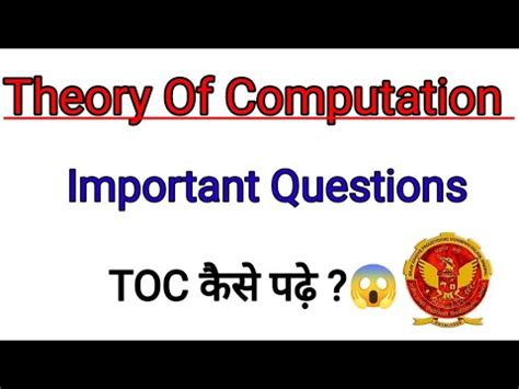 Theory Of Computation Rgpv Theory Of Computation