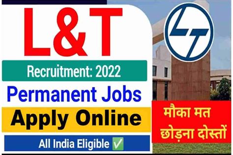 L T Recruitment 2022 Apply Online L T Job Openings