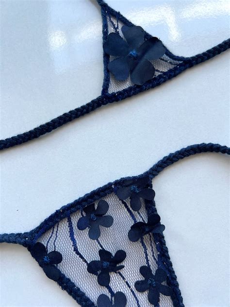 Extreme Mikro Bikini Set Sexy See Thru Swimwear Triangle Etsy Ireland