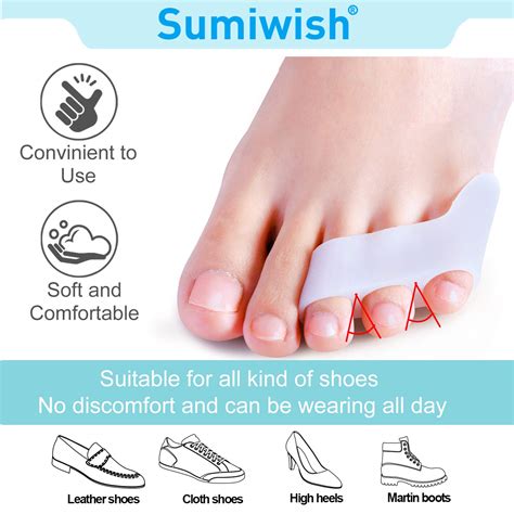 Sumiwish Pinky Toe Separator Protectors Packs Of Gel Toe