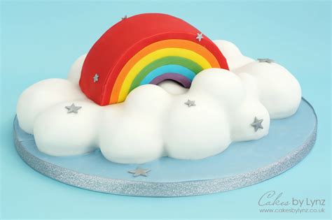 3d Rainbow In The Clouds Cake Tutorial Cakes By Lynz Cloud Cake