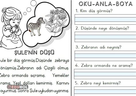 Sesi Okuma Anlama Ve Boyama Eduhol Etkinlik Ndir Oyun Oyna