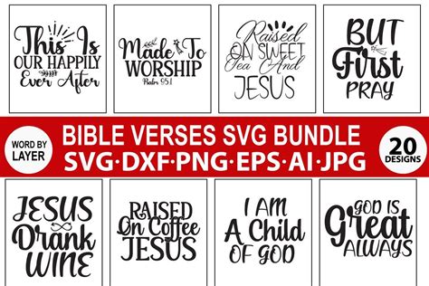 Bible Verses Svg Bundle Bundle Creative Fabrica