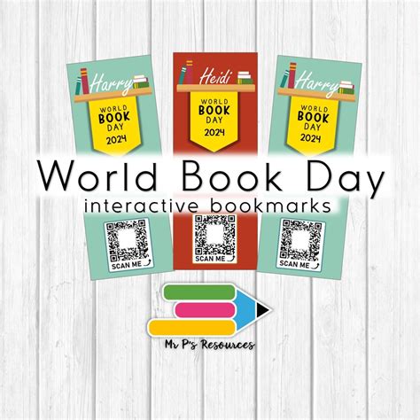 World Book Day Interactive Bookmarks 2024 Etsy Uk