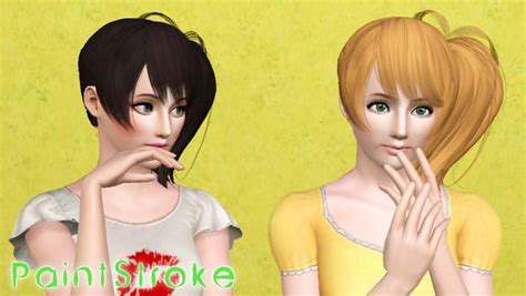 Butterflysims 051 Hairstyle Retextured By Katty Sims 3 Hairs