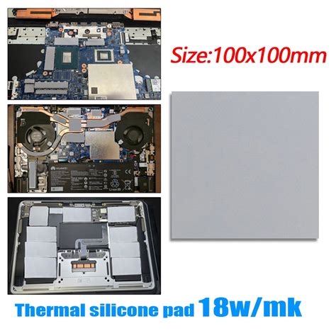 New 18W/mK GPU CPU Heatsink Cooling Conductive Silicone Pad 100mm*100mm Thermal Pad high quality ...