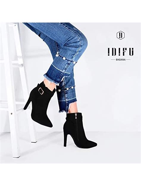 Buy Idifu Women S Dana Pointed Toe Stiletto High Heels Ankle Booties