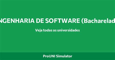 ENGENHARIA DE SOFTWARE (Bacharelado) - ProUNI Simulator
