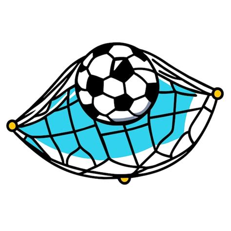 Premium Vector Soccer Football Ball In Goal Net