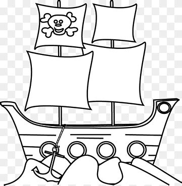 Pirate Ship Outline png images | PNGWing