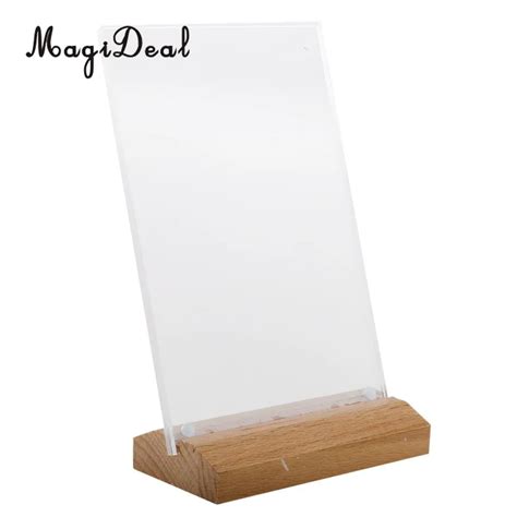 MagiDeal Acrylic Table Tent Frame Tabletop Photo Frame Menu Holder ...