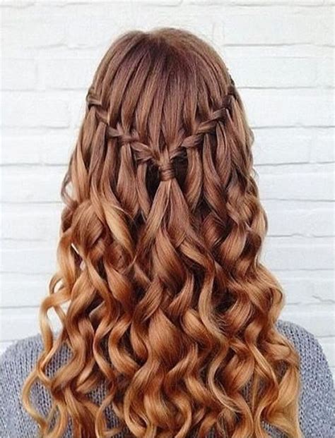 44 Beautiful Waterfall Braid Hairstyles For Winter Ball Ideas