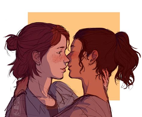 Ellie and Dina by llamangos on DeviantArt