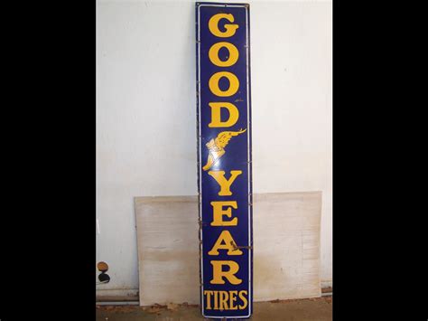 Goodyear Tires Vertical Porcelain Sign Auburn Fall 2018 RM Sotheby S