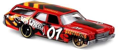 Carrinho Hot Wheels Chevelle SS Wagon Vermelho Mattel Toyshow Tudo De Marvel DC Netflix