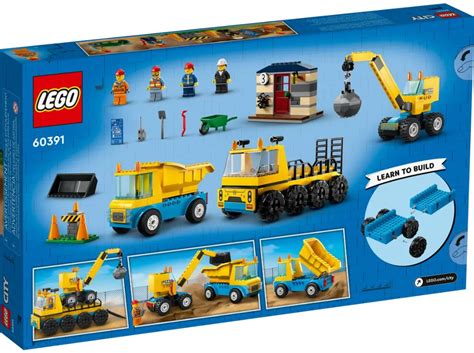 LEGO City 60391 Les Camions de Chantier et la Grue à Boule de