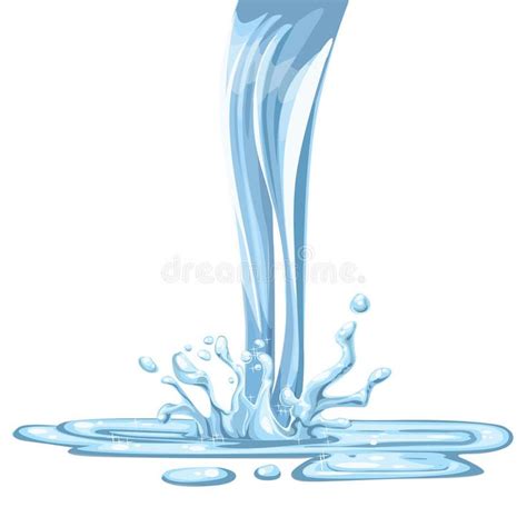 Flowing Water Vector Illustration