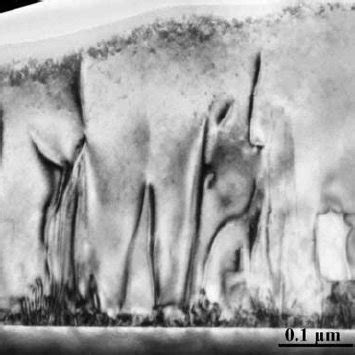 Cross Section TEM Image Of A GaN Film Grown On A Sapphire Substrate