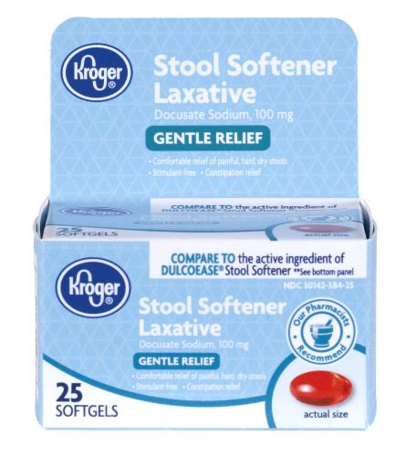 Kroger Stool Softener Laxative Gentle Relief Soft Gels Ct Kroger