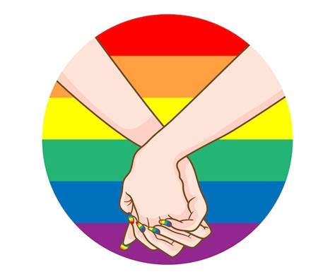 Premium Vector Lgbt Day Holding Hands Flag Rainbow Illustration