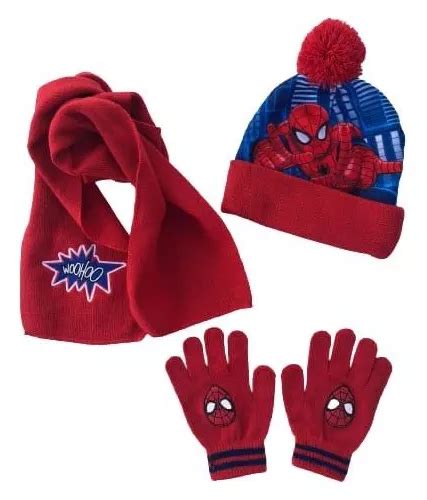 Touca De Frio Gorro Infantil Luva Homem Aranha Meninos Frete Gr Tis