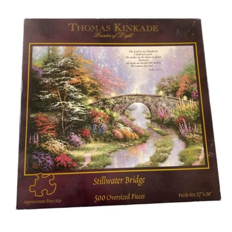 Ceaco Thomas Kinkade Stillwater Bridge Oversized Pieces New Ebay