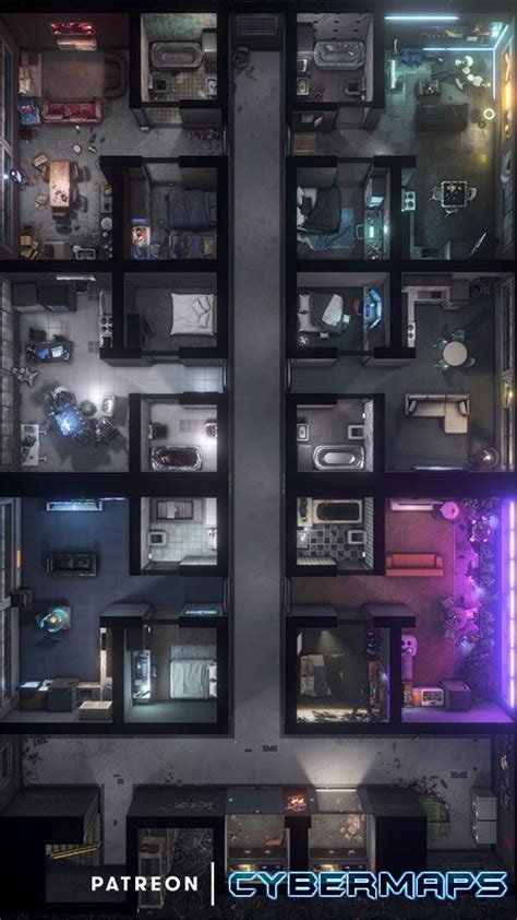 Cyberpunk Apartment Battle Maps Artofit