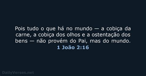 27 de outubro de 2020 Versículo da Bíblia do dia NVI 1 João 2 16