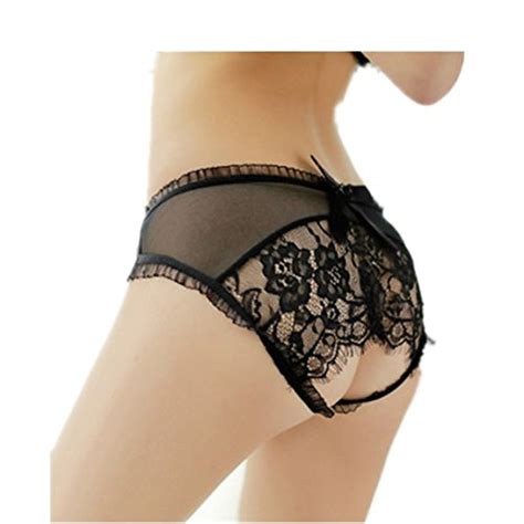 Women s Sexy Lingerie hohlen offenen Schritt G String ausgeschnitten Rücken Thong Höschen mit