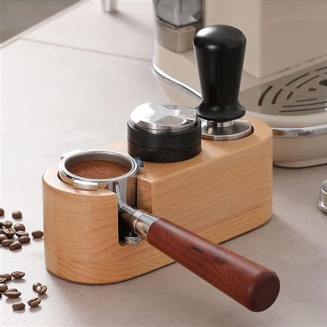 Wood Coffee Tamper Holder Wooden Espresso Tamper Stand Tamper Station