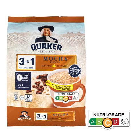 Quaker 3 In 1 Oat Cereal Drink Mocha NTUC FairPrice