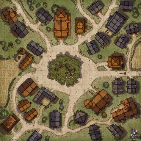 Small Town Battle Map 30x30 R Battlemaps