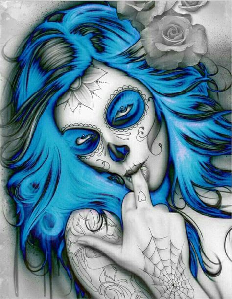 Pin By Amanda On Skull Art Doll Tattoo Skull Artwork Sugar Skull Art