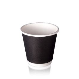Mm Oz Double Wall Hot Cup Black Oji Foodservice