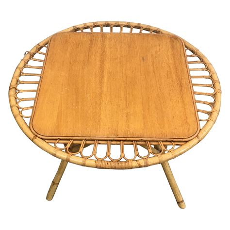 Rattan And Twig Mosaic Coffee Table At 1stdibs