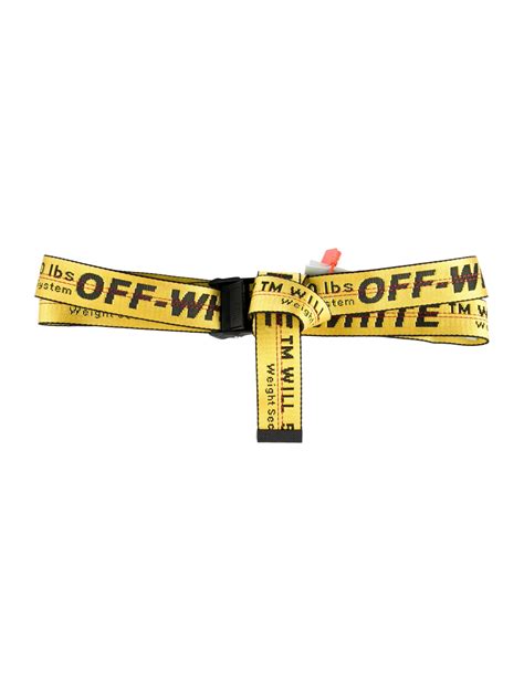 Off White Industrial Waist Belt Yellow Belts Accessories