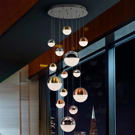 Luminaires Laiton Bross Modernes Suspension Boule Lampes En