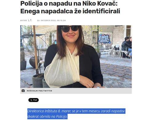 Nika Kovač napadalec policija Nova24TV