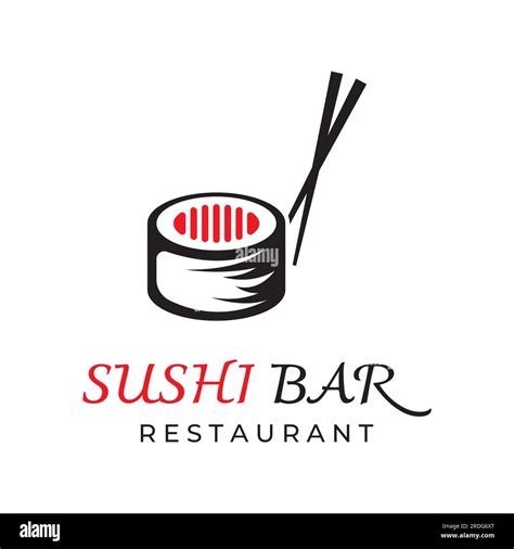 Sushi Logo Templateseafood Or Traditional Japanese Cuisine With Salmon