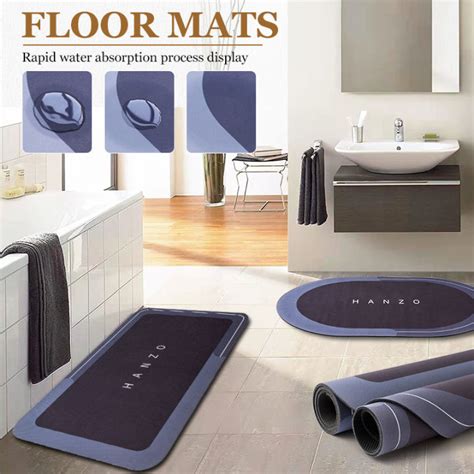 Floor Mat Rugs Doormat Basahan Toilet Floor Mat Fast Drying Bathroom ...