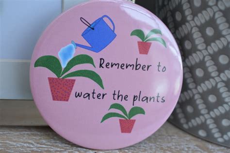 Water The Plants Flowers Reminder Magnet Gift For House Plant Etsy Uk