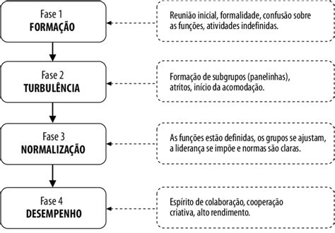 Representa O Esquem Tica Das Fases De Estrutura O Da Equipe De