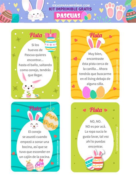 kit Pistas del conejo de Pascua para imprimir gratis en 2024 Búsqueda