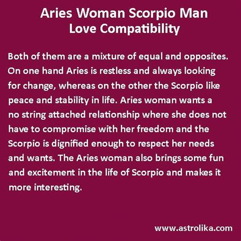 Love Compatibility Between Aries Woman And Scorpio Man At