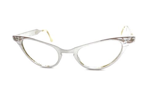 Art Craft Vintage Matte Gray Pink Cat Eye Eyeglasses Frames 44 20 135 Usa Women Ebay