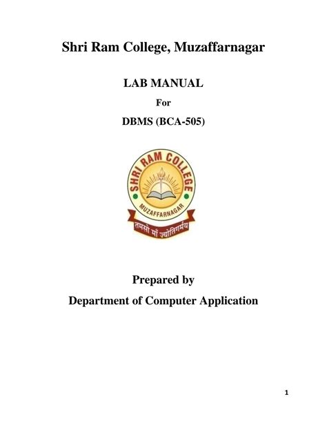 Solution Database Management System Lab Manual Studypool