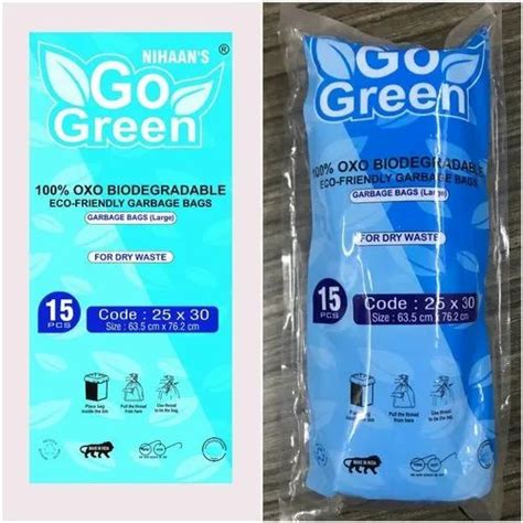 Blue Oxo Biodegradable Garbage Bags On Roll 25 30 Inch At Rs 47