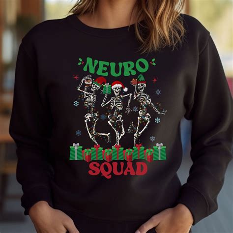 Neuro Shirt Christmas Christmas Neuro Squad Crewneck Neuro Intensive