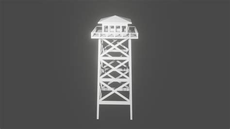 Low Poly Watchtower 3d Turbosquid 1975141