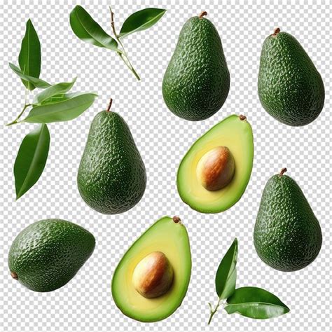 Premium Psd A Set Of Avocados Avocados And Avocados